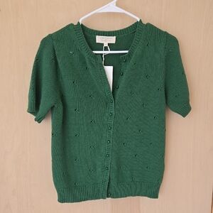 Sezane Forest Green Women's Cardigan